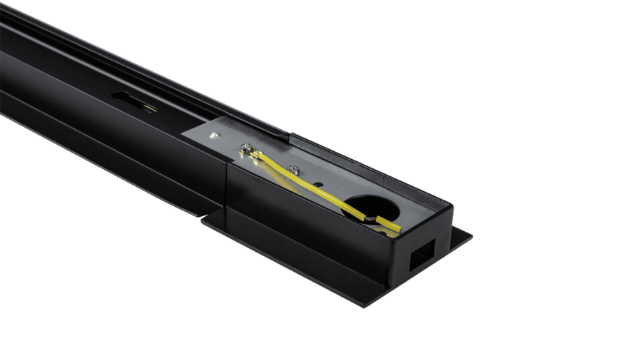 Шинопровод однофазный встраиваемый, черный