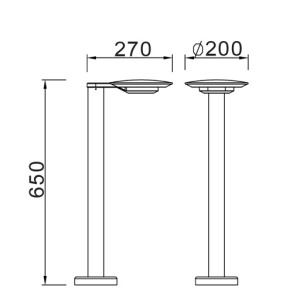 Наземный светильник W2257S-650 Gr